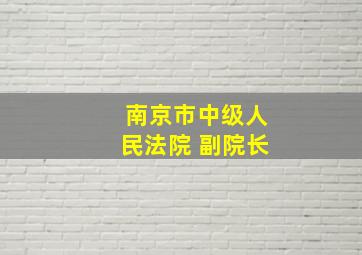 南京市中级人民法院 副院长